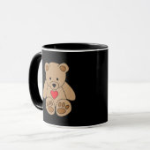 Brown Teddy Bear Heart Valentijnsdag Ik hou van je Mok (Voorkant links)