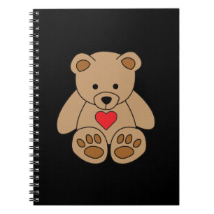 Brown Teddy Bear Heart Valentijnsdag Ik hou van je Notitieboek