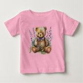 Brown Teddy Bear Lavender Flowers (Voorkant)