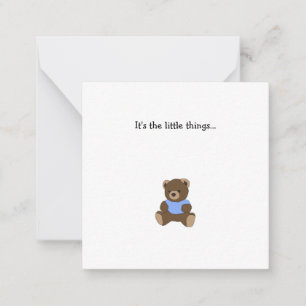 Brown Teddy Bear Mini Bedankt voor je briefkaart