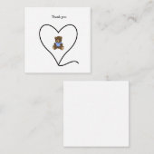 Brown Teddy Bear Mini Bedankt voor je briefkaart (Voorkant / Achterkant)