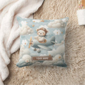 Brown Teddy Bear Pillow Baby shower Persoonlijk Kussen (Deken)