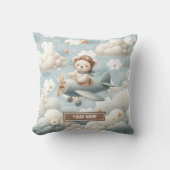 Brown Teddy Bear Pillow Baby shower Persoonlijk Kussen (Voorkant)