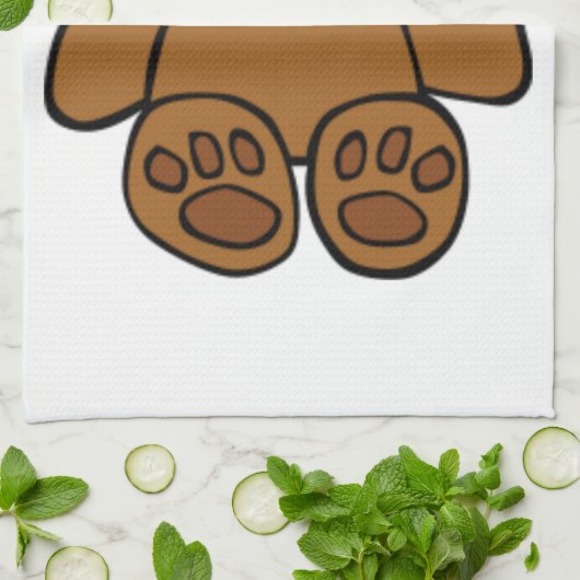 Brown Teddy Bear Theedoek (Gevouwen)