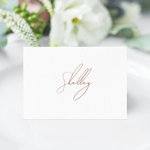 Brown Terracotta Naam van de gast Tafel Kaart Plaa