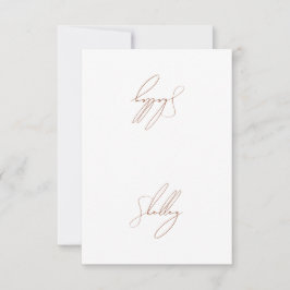 Brown Terracotta Naam van de gast Tafel Kaart Plaa