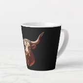 Brown Texas longhorn Latte Mok (Rechterhoek)