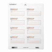 Brown Text Business Shipping Label (Full Sheet)