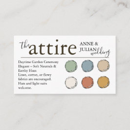 Brown The Attire QR Code enclosure Card Informatiekaartje