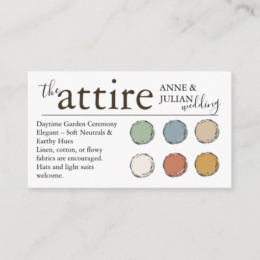 Brown The Attire QR Code enclosure Card  Informatiekaartje (Voorkant)