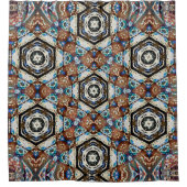 Brown thick thread mesh is what it looks like thr douchegordijn (Voorkant)