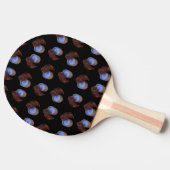 Brown Thirsty Guinee Pig Pattern Tafeltennisbatje (Zijkant)