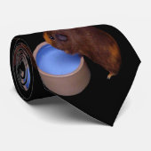 Brown Thirsty Guinee Pig Stropdas (Opgerold)