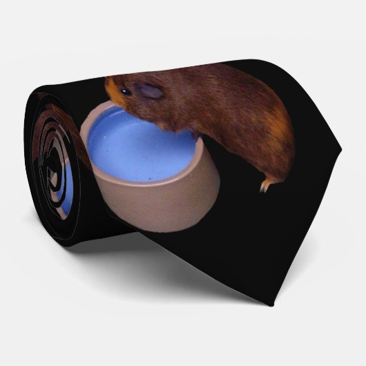 Brown Thirsty Guinee Pig Stropdas (Opgerold)