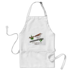 Brown Thrasher Inspirerend Apron Standaard Schort