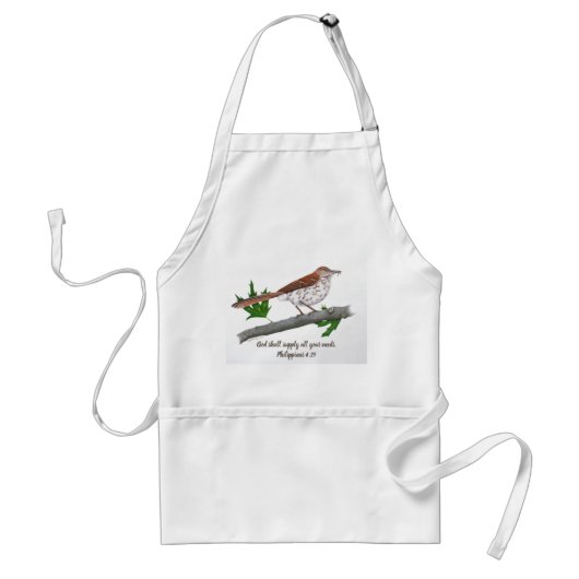 Brown Thrasher Inspirerend Apron Standaard Schort (Voorkant)