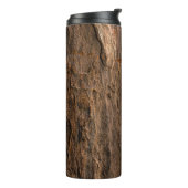 Brown tree bark in closeup photography thermosbeker (Gedraaid links)