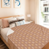 Brown Triangle Pattern Sherpa Blanket Deken