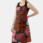 Brown tribal geometric background in block patchwo schort (Insitu)