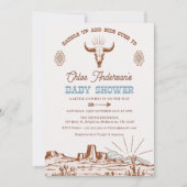  Brown Tribal Western Rodeo Baby shower Kaart (Voorkant)