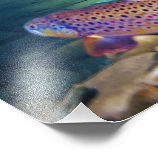 "BROWN TROUT" FOTO AFDRUK (Hoek)
