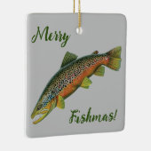 Brown Trout Merry Fishmas Ornament (Rechts)