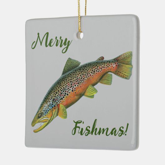 Brown Trout Merry Fishmas Ornament (Links)
