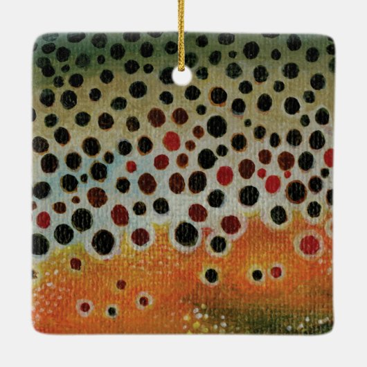 Brown Trout Merry Fishmas Ornament (Achterkant)