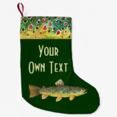 Brown Trout Vist | Angler Kleine Kerstsok (Voorkant)