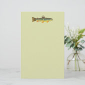 Brown Trout Vist Briefpapier (Staand voorkant)