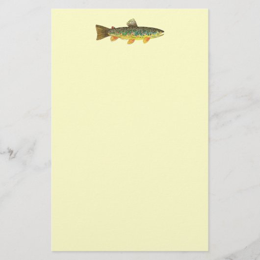 Brown Trout Vist Briefpapier (Voorkant)