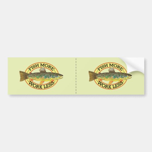 Brown Trout Vist Bumpersticker (Voorkant)