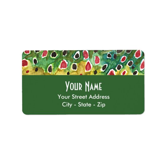 Brown Trout Vist Etiket (Voorkant)