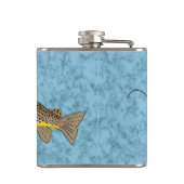 Brown Trout Vist Heupfles (Achterkant)