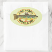Brown Trout Vist Ovale Sticker (Tas)