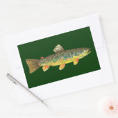 Brown Trout Vist Rechthoekige Sticker (Envelop)