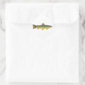 Brown Trout Vist Ronde Sticker (Tas)