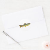 Brown Trout Vist Ronde Sticker (Envelop)