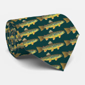 Brown Trout Vist Stropdas (Opgerold)