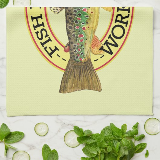 Brown Trout Vist Theedoek (Gevouwen)