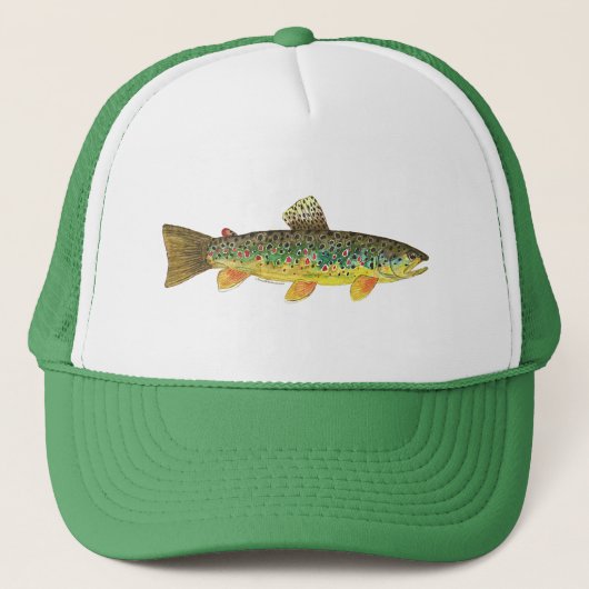 Brown Trout Vist Trucker Pet (Voorkant)