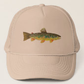 Brown Trout Vist Trucker Pet (Voorkant)