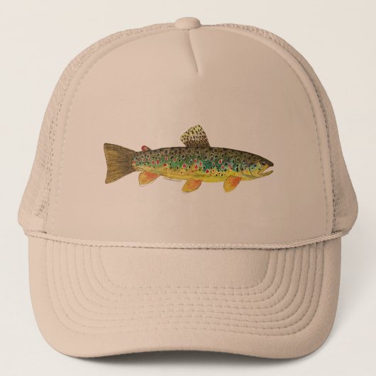 Brown Trout Vist Trucker Pet (Voorkant)