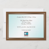 Brown Turquoise Butterfly Birthday Party nodigt ui Kaart (Achterkant)