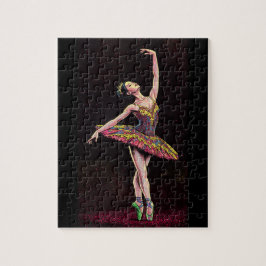 Brown Tutu Ballerina Puzzle - Stunning Dance Art Legpuzzel