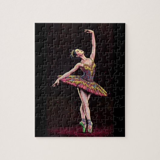 Brown Tutu Ballerina Puzzle - Stunning Dance Art Legpuzzel (Verticaal)