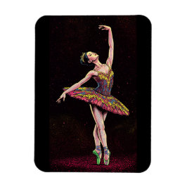Brown Tutu Ballerina Puzzle - Stunning Dance Art Magneet