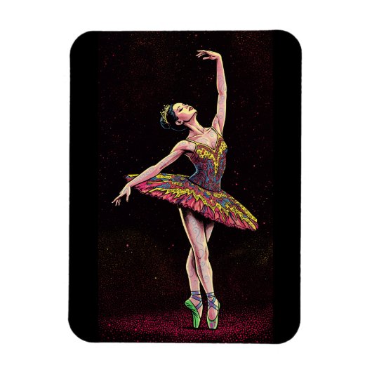 Brown Tutu Ballerina Puzzle - Stunning Dance Art Magneet (Verticaal)