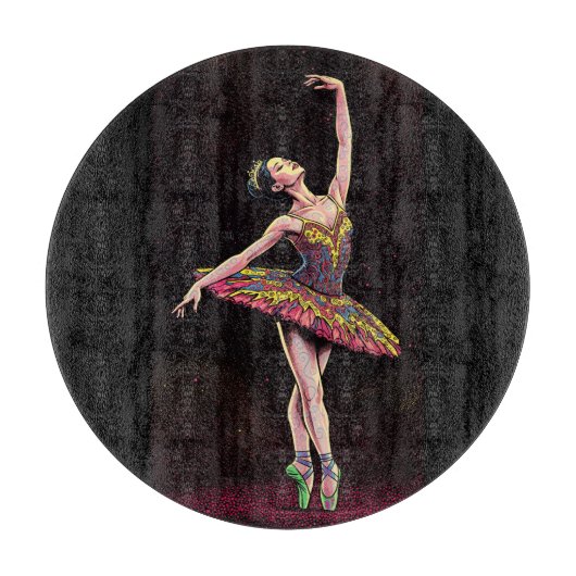 Brown Tutu Ballerina Puzzle - Stunning Dance Art Snijplank (Voorkant)
