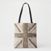 Brown Union Jack Vrouwen Accessoire Tote Bag (Voorkant)